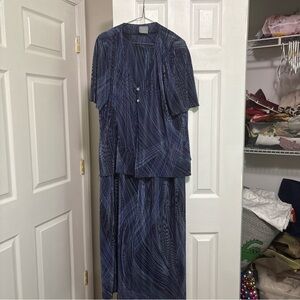Elegant Blue Women's maxi dress w jacket size 16 by rabbit rabbit rabbit